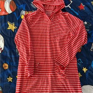 Coolibar Red and White Striped Cover-Up